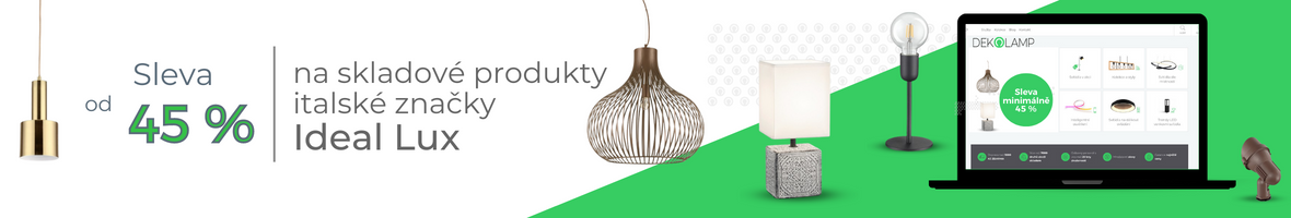 Baner promocyjny – Skorzystaj z ekskluzywnych rabatów 45% na włoskie oświetlenie Ideal Lux już teraz