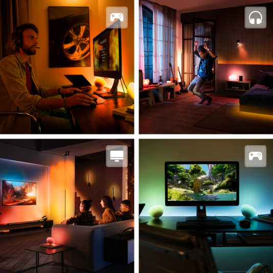 Synchronizuj inteligentne oświetlenie z komputerem, telewizorem i muzyką