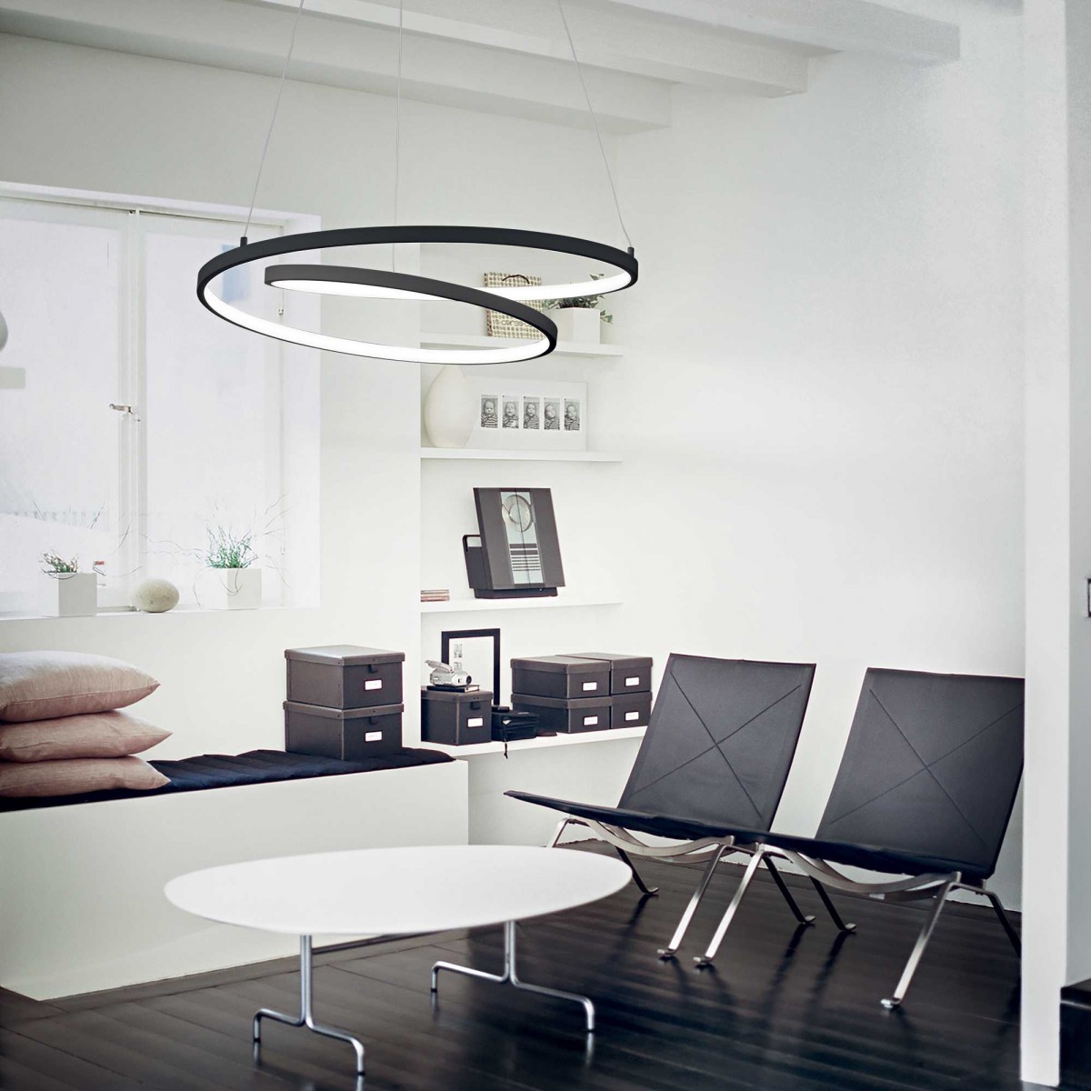 Nowoczesny żyrandol skręcany Ideal Lux czarny