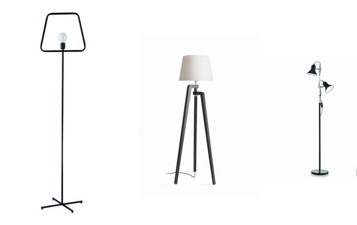 designerskie czarne lampy