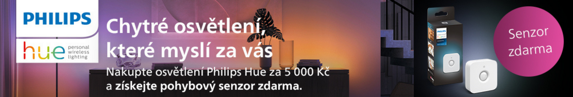 Banner - Ciesz się prezentem od nas w postaci czujnika ruchu Hue i wreszcie spraw sobie przyjemność z naprawdę inteligentnego oświetlenia