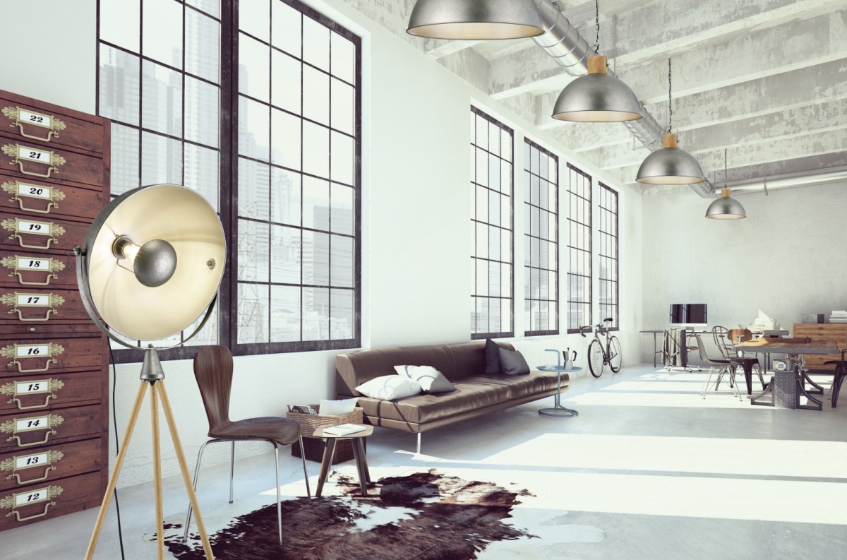 Lampa i żyrandol industrialny Trio