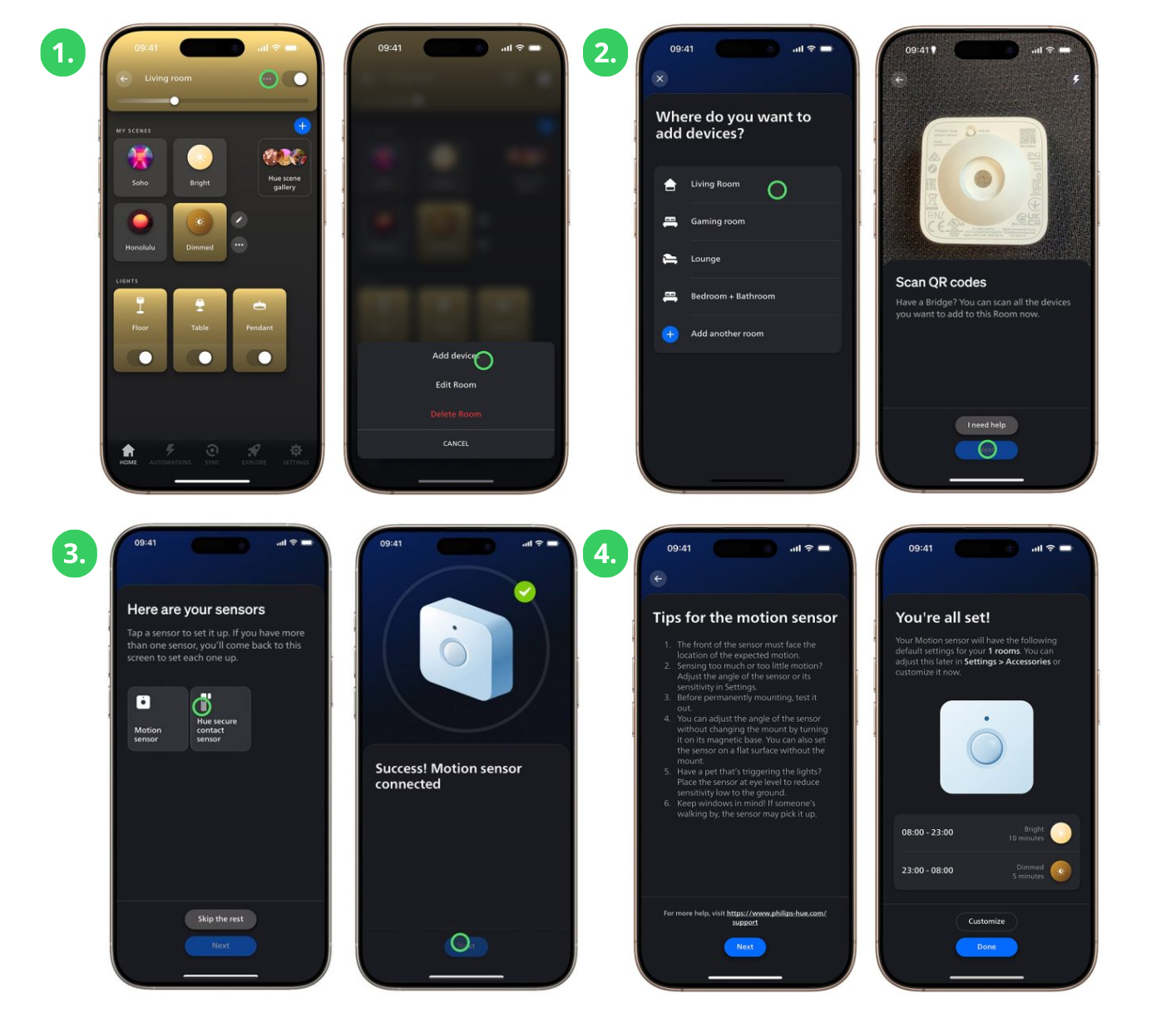 Instrukcja konfiguracji czujnika Philips Hue